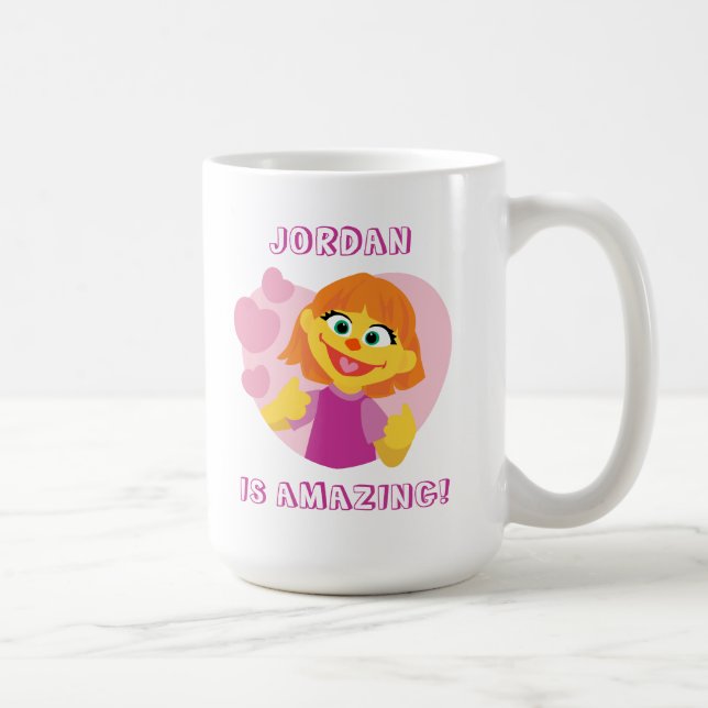 Caneca De Café Sesame Street | Julia Coração Rosa (Direita)
