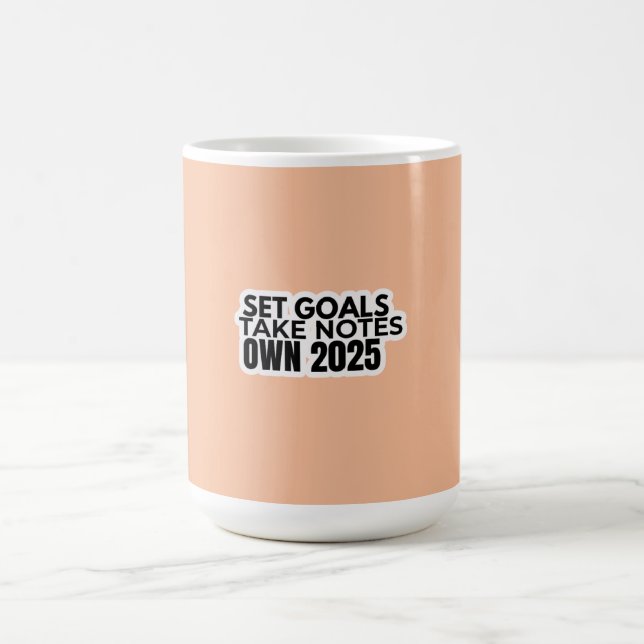 Caneca De Café Set Goals. Take Notes. 2025 Mug (Centro)