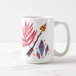 Caneca De Café Seta de aquarela e diamantes