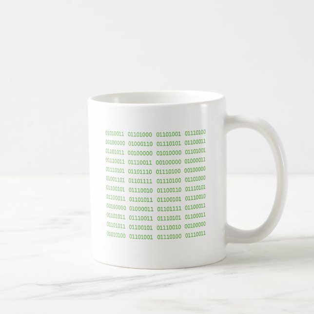Caneca De Café Sete códigos binários sujos (Direita)