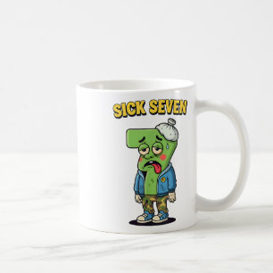 Caneca De Café Sete Doente Meme Engraçado Tendência 6 7 Fantasia
