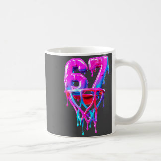 Caneca De Café Sete Seis 67 Gotejamento Basquete Personalizado