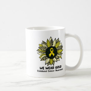 Caneca De Café Setembro Usamos Girassol Dourado Infância Câncer