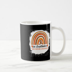 Caneca De Café Setembro Vestimos Laranja Leucemia Arco-Íris Branq