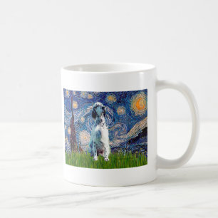 Caneca De Café Setter inglês (BW) - Starry Night