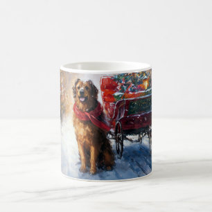 Caneca De Café Setter Irlandês Temporada de Natal