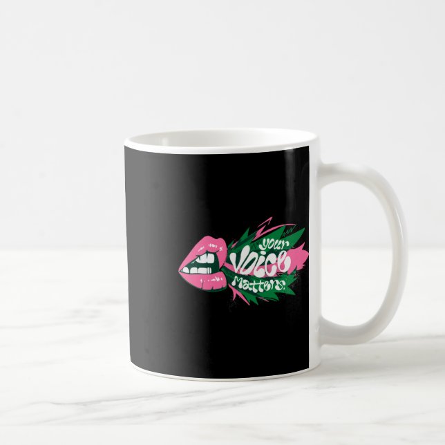 Caneca De Café Seu Adesivo de Voz S (Direita)