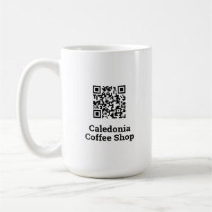Caneca De Café Seu Design de código QR. Compro Café