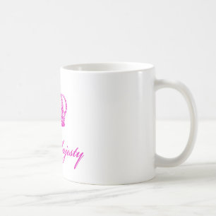 Caneca De Café Seu design de texto da majestade com uma coroa