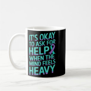 Caneca De Café Seu Design Para Prevenir a Saúde Mental Pedindo Aj