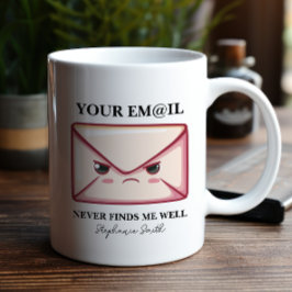 Caneca De Café Seu Email Nunca Me Encontra Bem Personalizado Escr