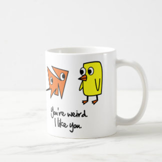 Caneca De Café Seu estranho eu gosto de você.