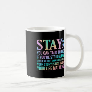 Caneca De Café Seu Gráfico de Apoio à Conscientização sobre Suicí