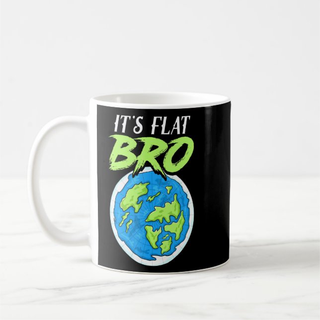 Caneca De Café Seu irmão plano - Terra plana (Esquerda)