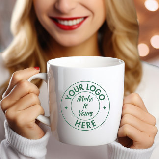 Caneca De Café Seu Logotipo Aqui Branded Personalizado Negócios P