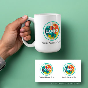 Caneca De Café Seu logotipo aqui com texto simples abaixo