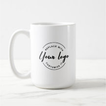 Seu logotipo aqui, preto e branco, é personalizado