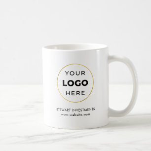 Caneca De Café Seu logotipo personalizado branco comercial