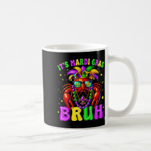 Caneca De Café Seu Mardi Gras Bruh Roupa Divertida de Lagostim Me
