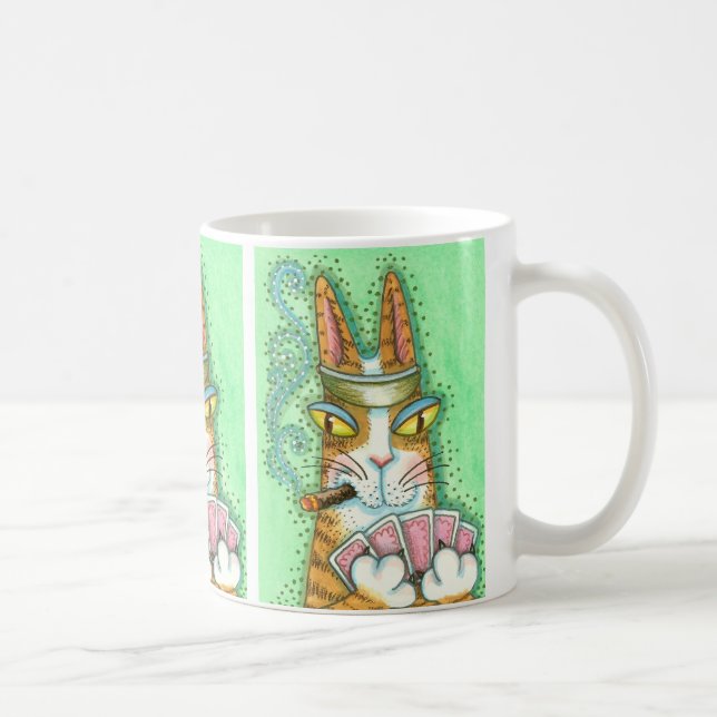 Caneca De Café SEU N' Fitz CAT POKER FACE MUG *Personalizar (Direita)