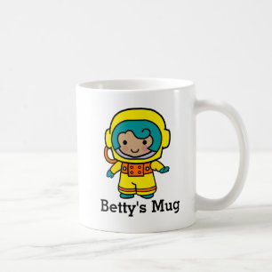 Caneca De Café Seu nome é Astronauta Girl in Spacesuit