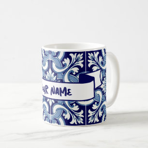 Caneca De Café Seu nome é azulejo português