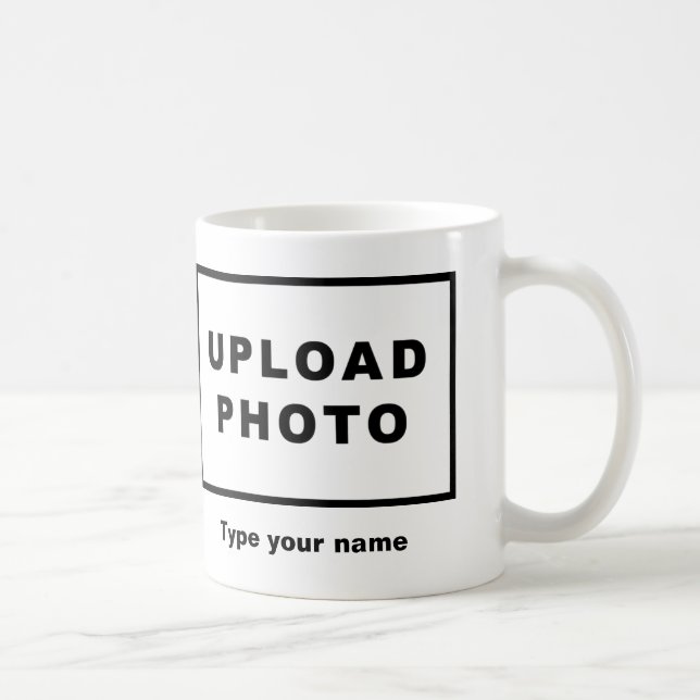 Caneca De Café Seu nome e foto em White Mug (Direita)