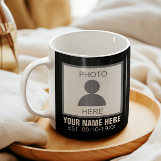 Caneca De Café Seu nome e idade da foto aqui