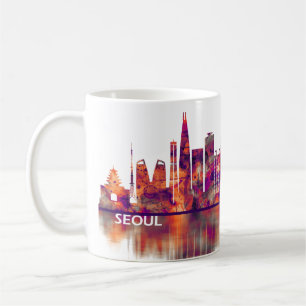 Caneca De Café Seul Coreia do Sul Skyline