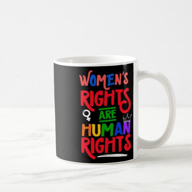 Caneca De Café Seus Direitos Feministas do Útero são Direitos Hum (Direita)