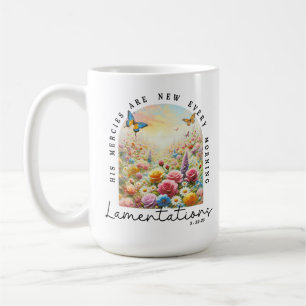 Caneca De Café Seus Mercês São Novas Versículo Bíblico Cristão