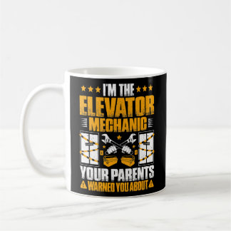 Caneca De Café Seus Pais Te Avisaram Sobre Mecânica Do Elevador