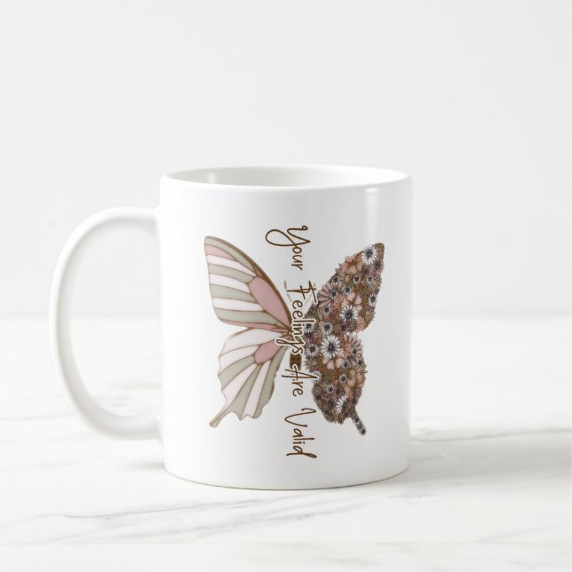 Caneca De Café Seus sentimentos são válidos (Esquerda)