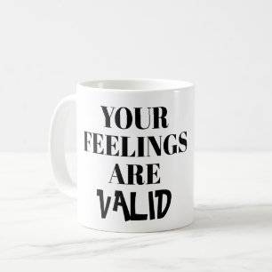 CANECA DE CAFÉ SEUS SENTIMENTOS SÃO VÁLIDOS - INTROVERTIDO