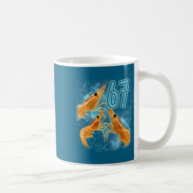 Caneca De Café Seven Six Sarcastic Lover Shrimp 67 Seafood Meme (Direita)