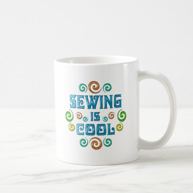 Caneca De Café Sewing é legal (Direita)