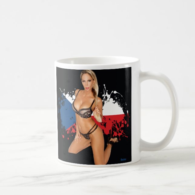 Caneca de café "sexy" da menina da lingerie (Direita)