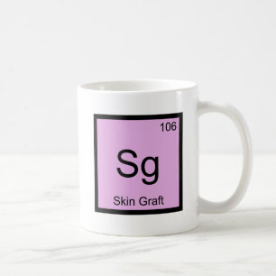 Caneca De Café Sg - Enxerto de Pele Símbolo de Elemento Químico D