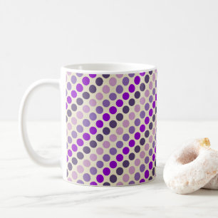 Caneca De Café Shades de Bolinhas Roxas de Shirley Taylor Coff