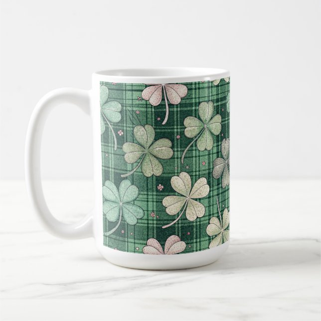 CANECA DE CAFÉ SHADES OF GREEN IRISH CELTIC SHAMROCKS  (Esquerda)
