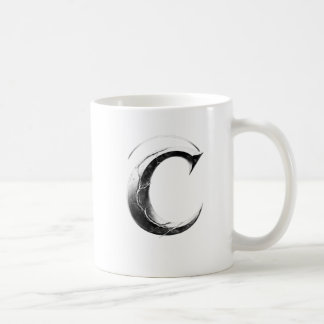 Caneca De Café Shadow C – Copo letra C escura