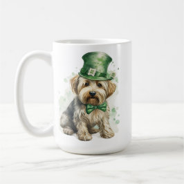 CANECA DE CAFÉ SHAGGY TAN DOG COM GAT VERDE IRLANDÊS