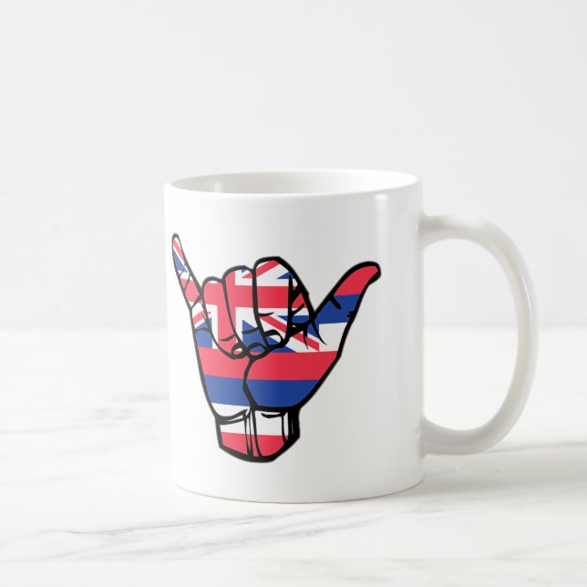 Caneca De Café Shaka Hawaii Flag (Direita)