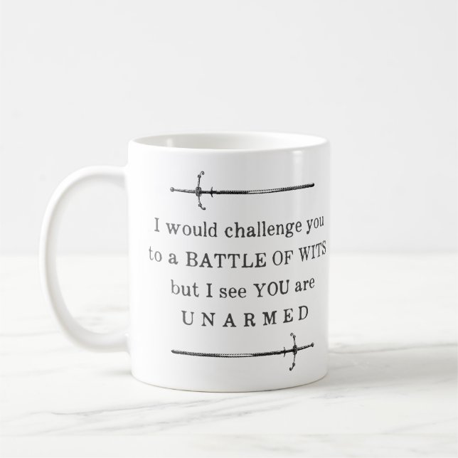 Caneca De Café Shakespeare Citação Engraçada (Esquerda)