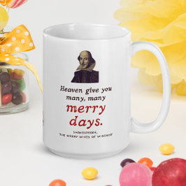 Caneca De Café Shakespeare Melhores Desejos para Boho Literatura 