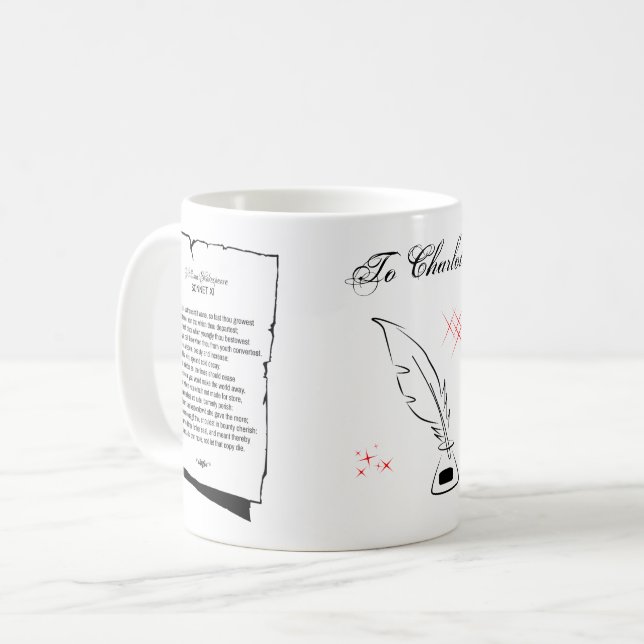 Caneca De Café Shakespeare Sonnet 11 (Frente Esquerda)