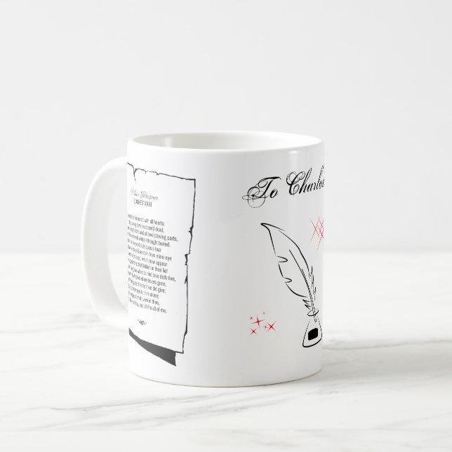 Caneca De Café Shakespeare Sonnet 31 (Frente Esquerda)