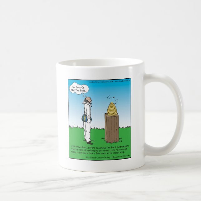 Caneca De Café Shakespeare's BeeKeeper Funny Gifts & Camisetas (Direita)