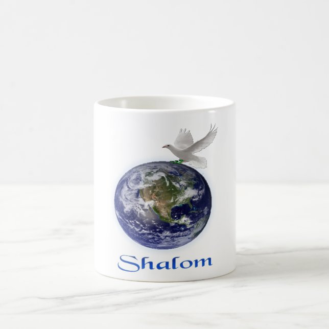 Caneca De Café Shalom Peace Dove (Centro)