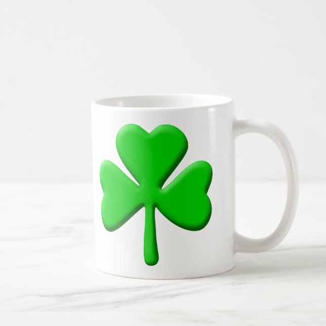 Caneca De Café shamrock 3d (Direita)